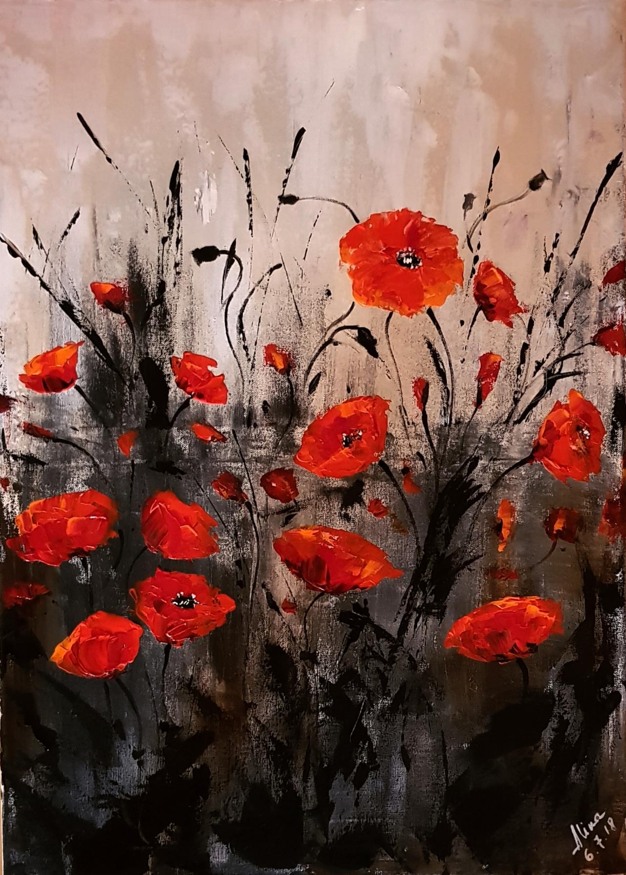 ArteDiAlina.com painting: bloody Red